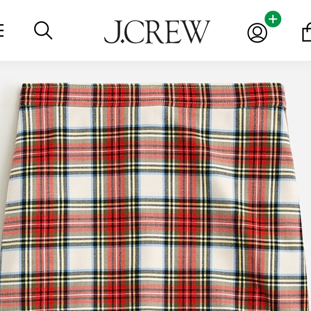 J.Crew Plaid Mini Skirt, size 00